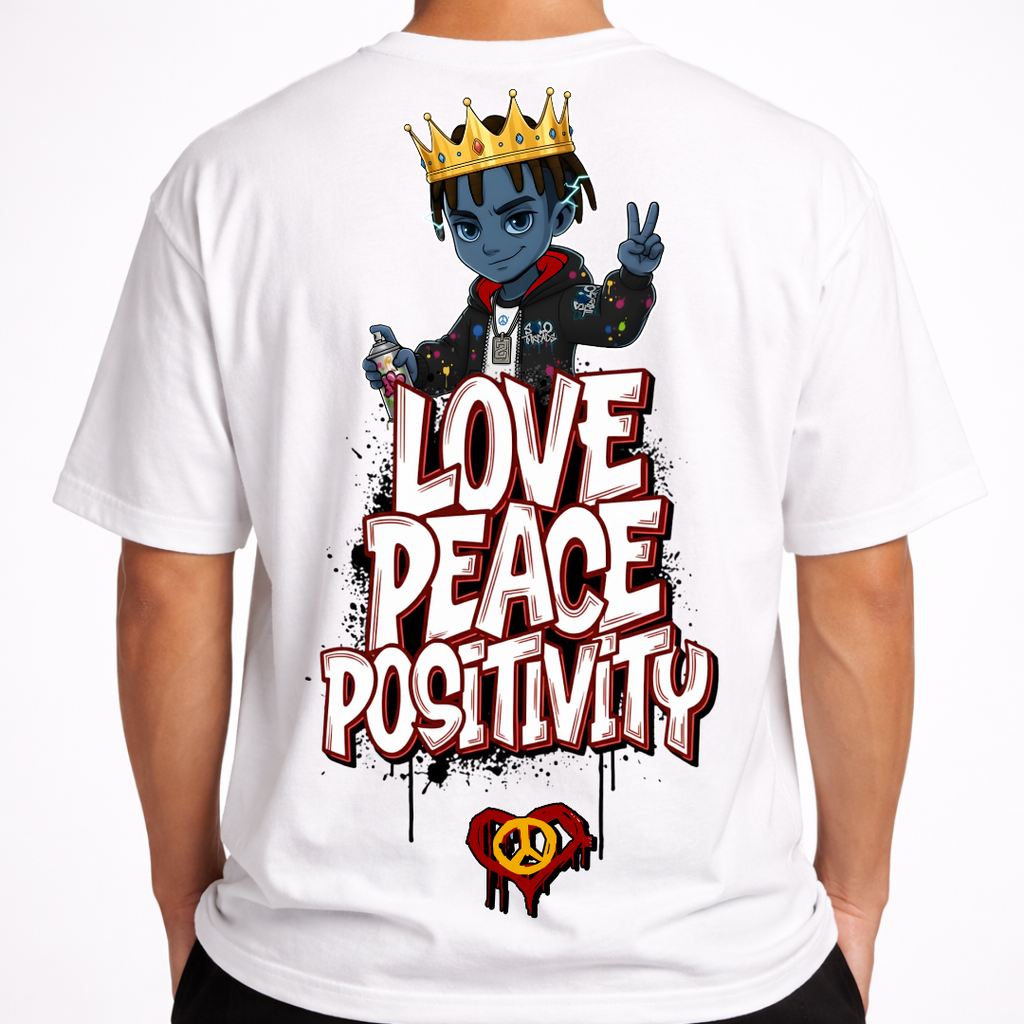 Solo Threads Love Peace Positivity Tee - White