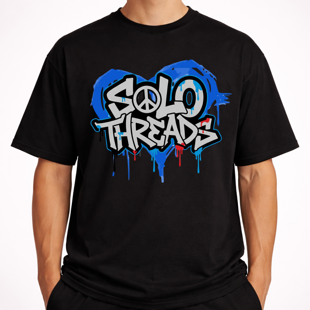 SoloThreads Peace Crown Tee - Black