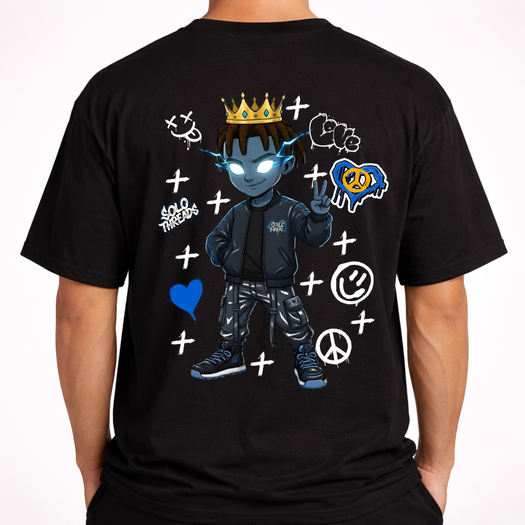 SoloThreads Peace Crown Tee - Black