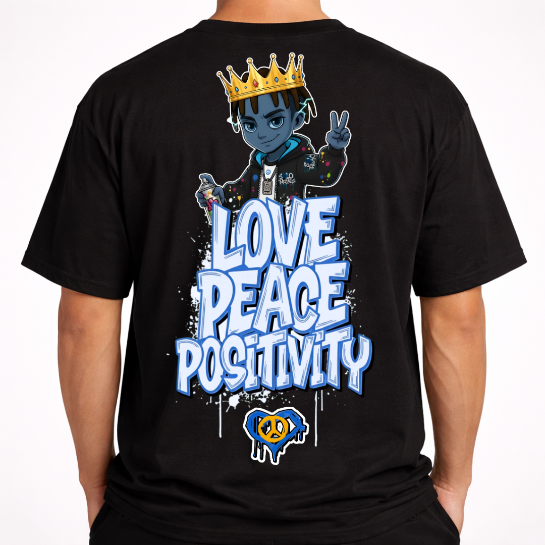 Solo Threads Love Peace Positivity Tee - Black