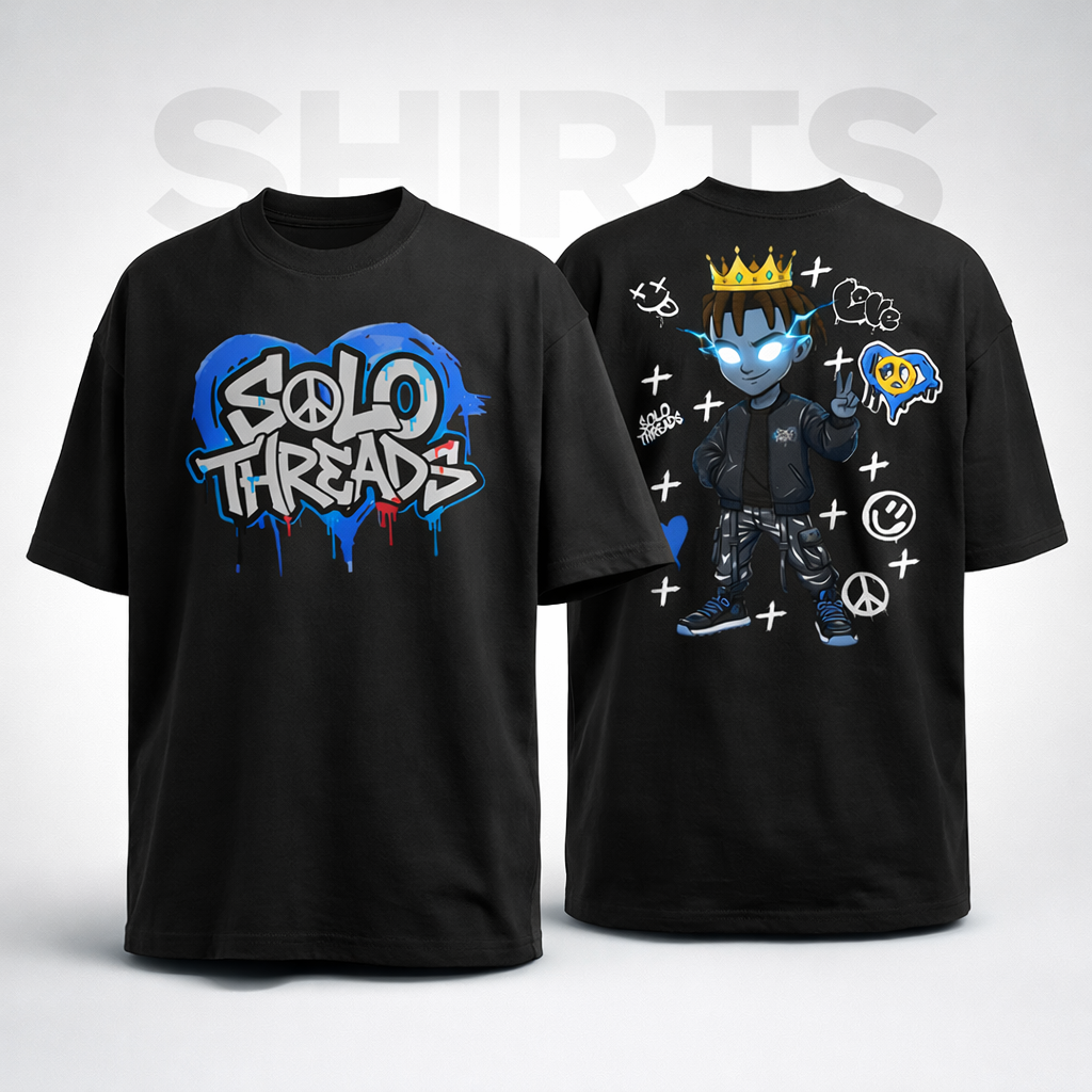 SoloThreads Peace Crown Tee - Black