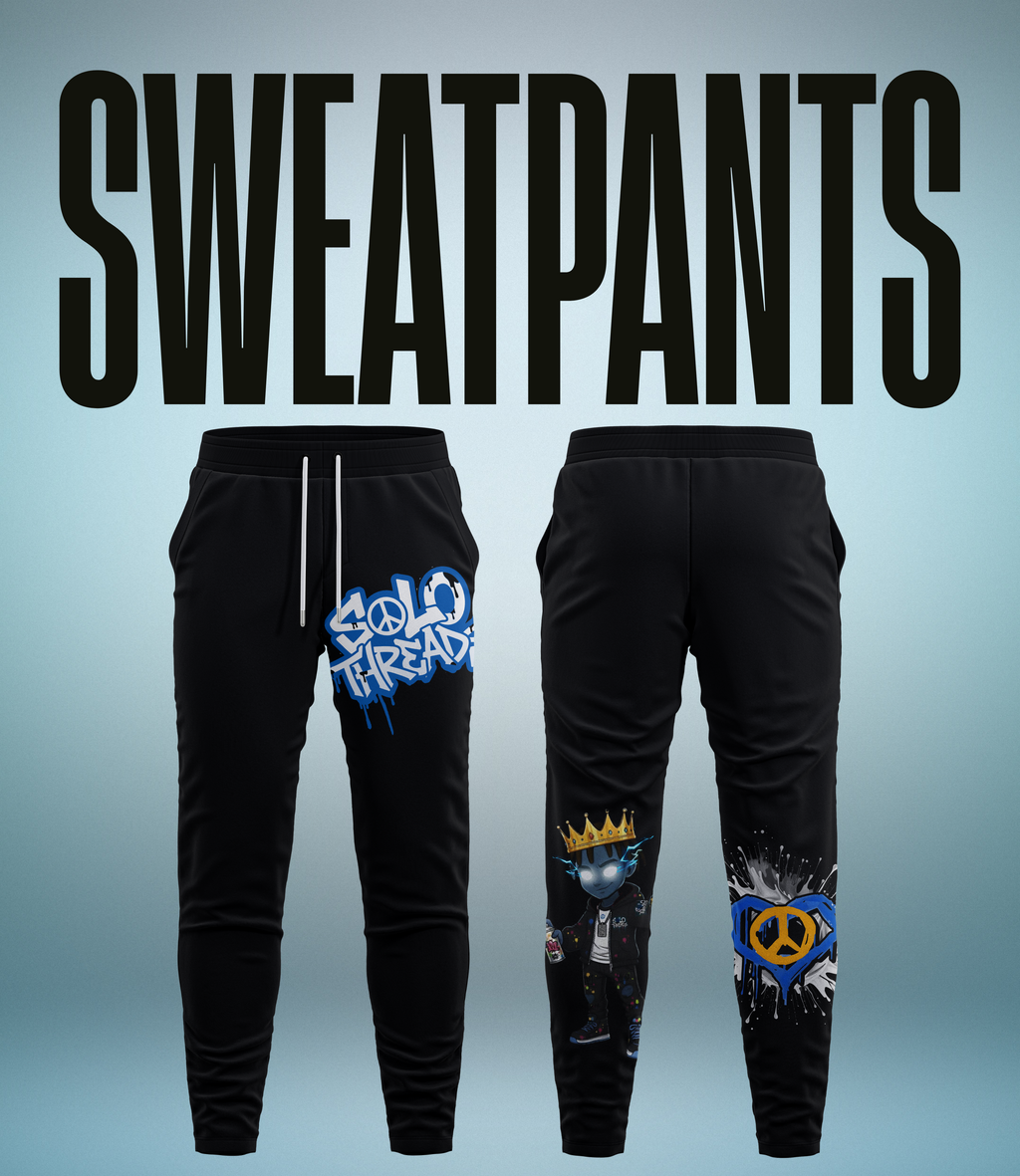 Solo Threads Love Peace Positivity Black Set – Hoodie & Joggers
